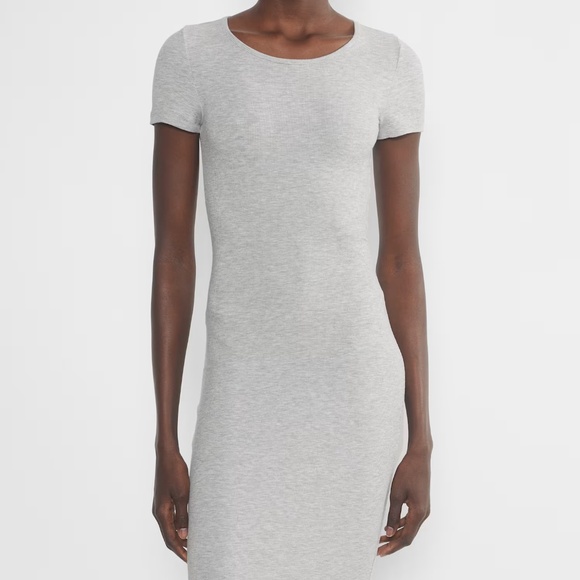 Aritzia Crewneck ribbed maxi dress – Heather Chrome (XS) - Picture 7 of 12